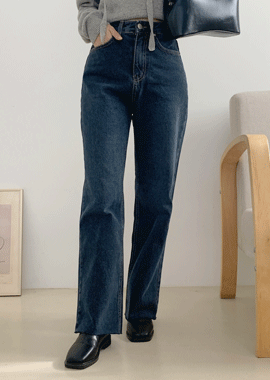 *[XS-S]블루 와이드 키작녀 데님팬츠(145, 150, 155cm)
