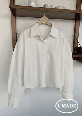 *솔트 키작녀 크롭 피치기모 셔츠 (150,155cm)